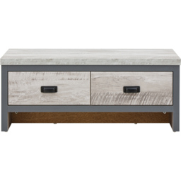 GFW Boston 2 Drawer Grey Coffee Table - Size: 48 x 87 x 35cm - Wilko - thumbnail 3