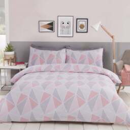 Rapport Home Leo King Pink Duvet Set - Wilko - thumbnail 1
