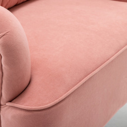 Living and Home Pink Curved Back Armchair with Footstool - Size: Single - Wilko - thumbnail 6