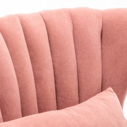 Living and Home Pink Curved Back Armchair with Footstool - Size: Single - Wilko - thumbnail 4