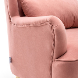 Living and Home Pink Curved Back Armchair with Footstool - Size: Single - Wilko - thumbnail 5