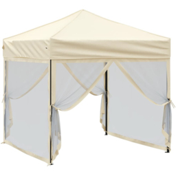 vidaXL 2 x 2m Cream Foldable Party Tent with Sidewalls - Wilko - thumbnail 4