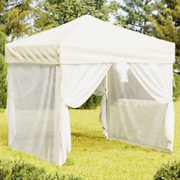 vidaXL 2 x 2m Cream Foldable Party Tent with Sidewalls - Wilko