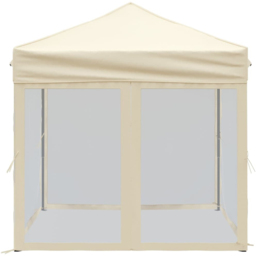 vidaXL 2 x 2m Cream Foldable Party Tent with Sidewalls - Wilko - thumbnail 5