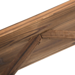 Outsunny 2 Seater Burnt Stained Garden Bench - Brown - Wilko - thumbnail 4