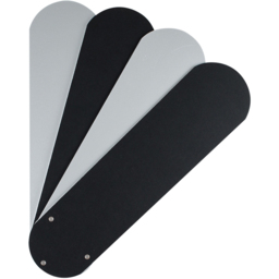 ValueLights Scimitar Brushed Chrome and Black Reversible Ceiling Fan with Spotlight 42 inch - Size: 39 x 102 x 102cm - Silver - Wilko - thumbnail 6