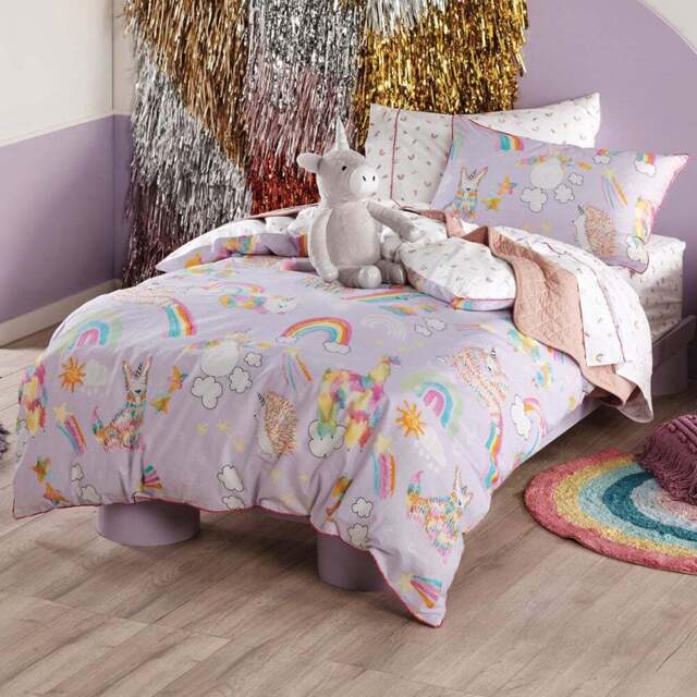 Linen House Kids Double Unicorniverse Duvet Cover Set - Multi - Wilko - image 1