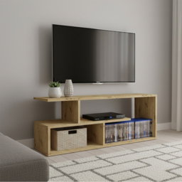Shefa Eden 4 Shelf Artisan Oak TV Unit - Size: 40 x 100 x 30cm - Wilko - thumbnail 4