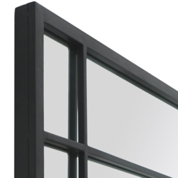 MirrorOutlet The Tabula Black Metal Window Outdoor Garden Wall Mirror 180 x 90cm - Size: 180 x 90 x 3cm - Wilko - thumbnail 7