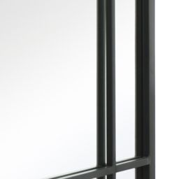 MirrorOutlet The Tabula Black Metal Window Outdoor Garden Wall Mirror 180 x 90cm - Size: 180 x 90 x 3cm - Wilko - thumbnail 6