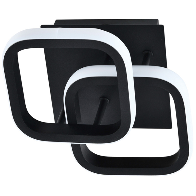 Happy Homewares Double Head Matt Black LED Ceiling Light - Size: 10 x 24 x 18cm - Wilko - image 1