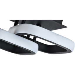 Happy Homewares Double Head Matt Black LED Ceiling Light - Size: 10 x 24 x 18cm - Wilko - thumbnail 5