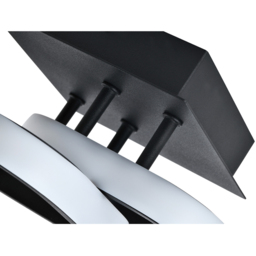 Happy Homewares Double Head Matt Black LED Ceiling Light - Size: 10 x 24 x 18cm - Wilko - thumbnail 4