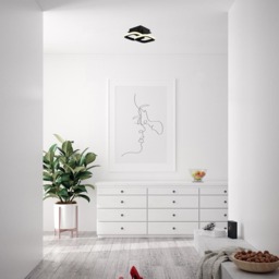 Happy Homewares Double Head Matt Black LED Ceiling Light - Size: 10 x 24 x 18cm - Wilko - thumbnail 3