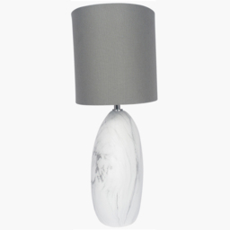 Pacific Lifestyle Crestola Marble Effect Ceramic Table Lamp - White - Wilko - thumbnail 5