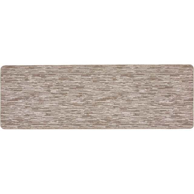 My Mat Stone Broken Stripe Stain Resistant Runner 67 x 200cm - Size: 67 x 200 x 2cm - Brown - Wilko - image 1
