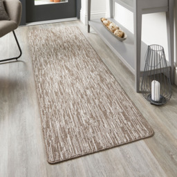 My Mat Stone Broken Stripe Stain Resistant Runner 67 x 200cm - Size: 67 x 200 x 2cm - Brown - Wilko - thumbnail 3