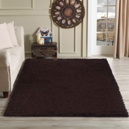 Desire Rugs Oxford Brown Plain Shaggy Rug 60 x 110cm - Wilko - thumbnail 3