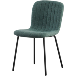 Bella Set of 2 Green Teddy Faux Fur Stitched Design Dining Chairs - MCC - Wilko - thumbnail 3