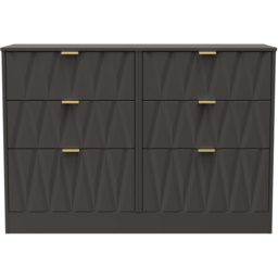 Crowndale Las Vegas 6 Drawer Graphite Chest of Drawers Ready Assembled - Grey - Wilko - thumbnail 4