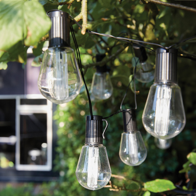 Luxform Alicante Solar Powered LED String Lights 3.5m - Size: 4.5 x 4.5 x 0.93cm - Black - Wilko - image 1