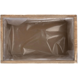 Red Hamper Oak Effect Wooden Planter - Size: 14 x 22cm - Brown - Wilko - thumbnail 3