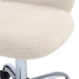 Living and Home Cream Plush Office Chair - Wilko - thumbnail 7