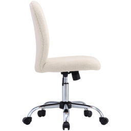 Living and Home Cream Plush Office Chair - Wilko - thumbnail 4