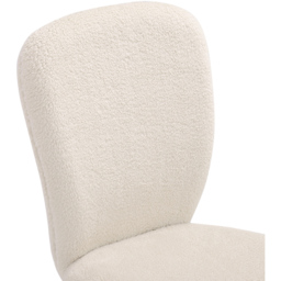 Living and Home Cream Plush Office Chair - Wilko - thumbnail 6