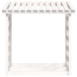 vidaXL White Pine Wood Firewood Log Holder 110 x 108 x 64.5cm - Wilko - thumbnail 5