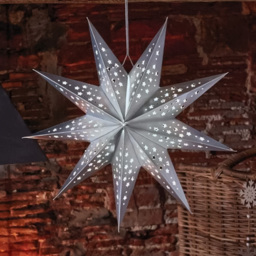Marco Paul Silver LED Star Decoration - Size: 50 x 50 x 15cm - Wilko - thumbnail 3