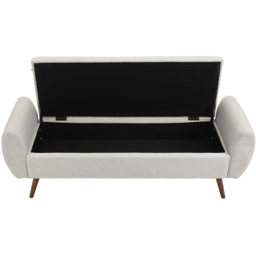 Living and Home Cream Linen Upholstered Storage Bench - Wilko - thumbnail 6