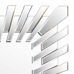 Starburst Stylised All Glass Wall Mirror 120 x 82cm - Black - MirrorOutlet - Wilko - thumbnail 7