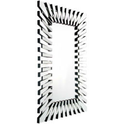Starburst Stylised All Glass Wall Mirror 120 x 82cm - Black - MirrorOutlet - Wilko - thumbnail 4