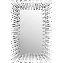 Starburst Stylised All Glass Wall Mirror 120 x 82cm - Black - MirrorOutlet - Wilko - thumbnail 1