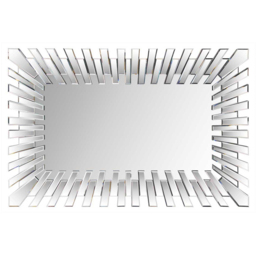 Starburst Stylised All Glass Wall Mirror 120 x 82cm - Black - MirrorOutlet - Wilko - thumbnail 5