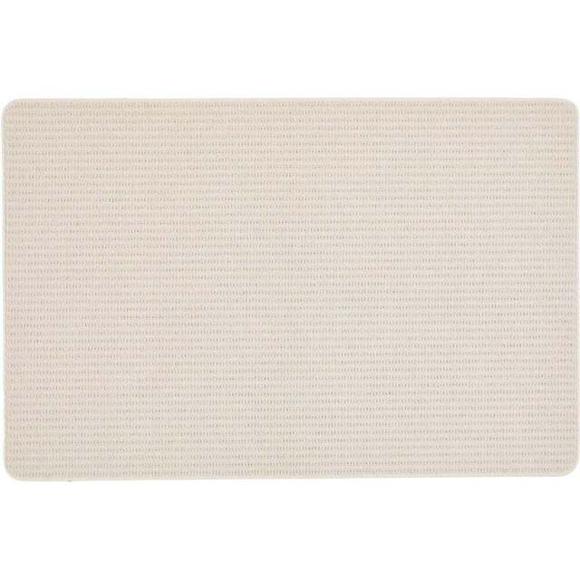 My Mat Ivory Sculptured Waffle Texture Washable Rug 100 x 150cm - Cream - Wilko - image 1