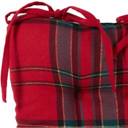 Tartan Seat Pad - Red - Wilko - thumbnail 3