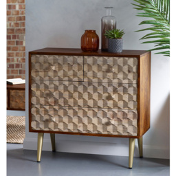Brooklyn Cotati 4 Drawer Chest of Drawers - Brown - Wilko - thumbnail 6