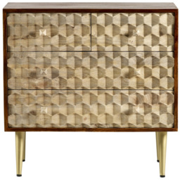 Brooklyn Cotati 4 Drawer Chest of Drawers - Brown - Wilko - thumbnail 4