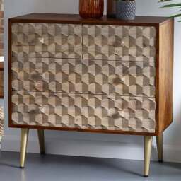 Brooklyn Cotati 4 Drawer Chest of Drawers - Brown - Wilko - thumbnail 1