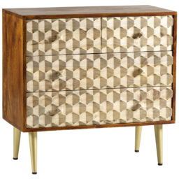 Brooklyn Cotati 4 Drawer Chest of Drawers - Brown - Wilko - thumbnail 3