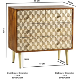 Brooklyn Cotati 4 Drawer Chest of Drawers - Brown - Wilko - thumbnail 7