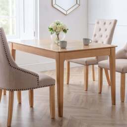 Julian Bowen Cotswold 6 Seater Extending Dining Table Natural - Brown - Wilko - thumbnail 1