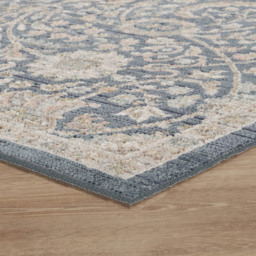 Desire Rugs Maia Navy Floral Non Slip Rug 200 x 300cm - Blue - Wilko - thumbnail 4