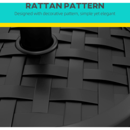 Outsunny Black Rattan Effect Round Parasol Base 18kg - Size: Single - Wilko - thumbnail 7