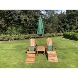 Charles Taylor 2 Seater Aidendack Style Set with Green Cushions - Wilko - thumbnail 6