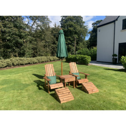 Charles Taylor 2 Seater Aidendack Style Set with Green Cushions - Wilko - thumbnail 5
