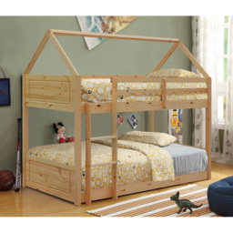 Brooklyn Single Natural House Style Bunk Bed - Cream - Wilko - thumbnail 4