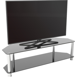 AVF Classic 2 Shelf Black and Chrome Glass Corner TV Unit - AVF Group Ltd - Wilko - thumbnail 6